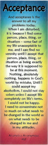 Acceptance Colourful Bookmark