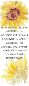 Bookmark Serenity Prayer Sunflower